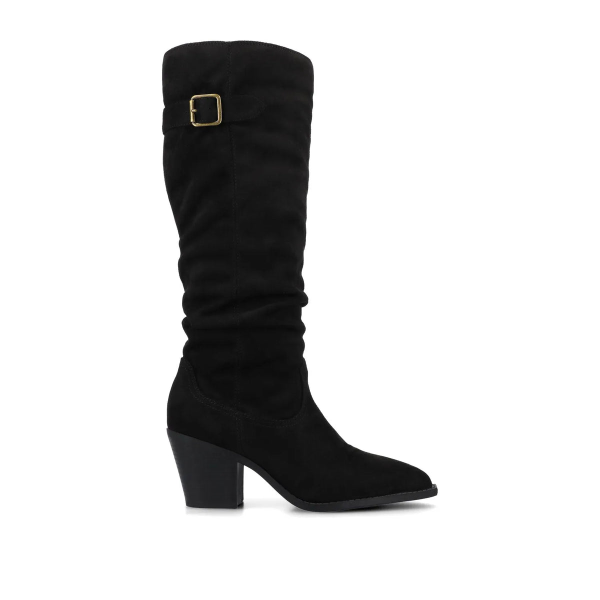 Kaleah Wide Calf Slouchy Knee High Boot - Black
