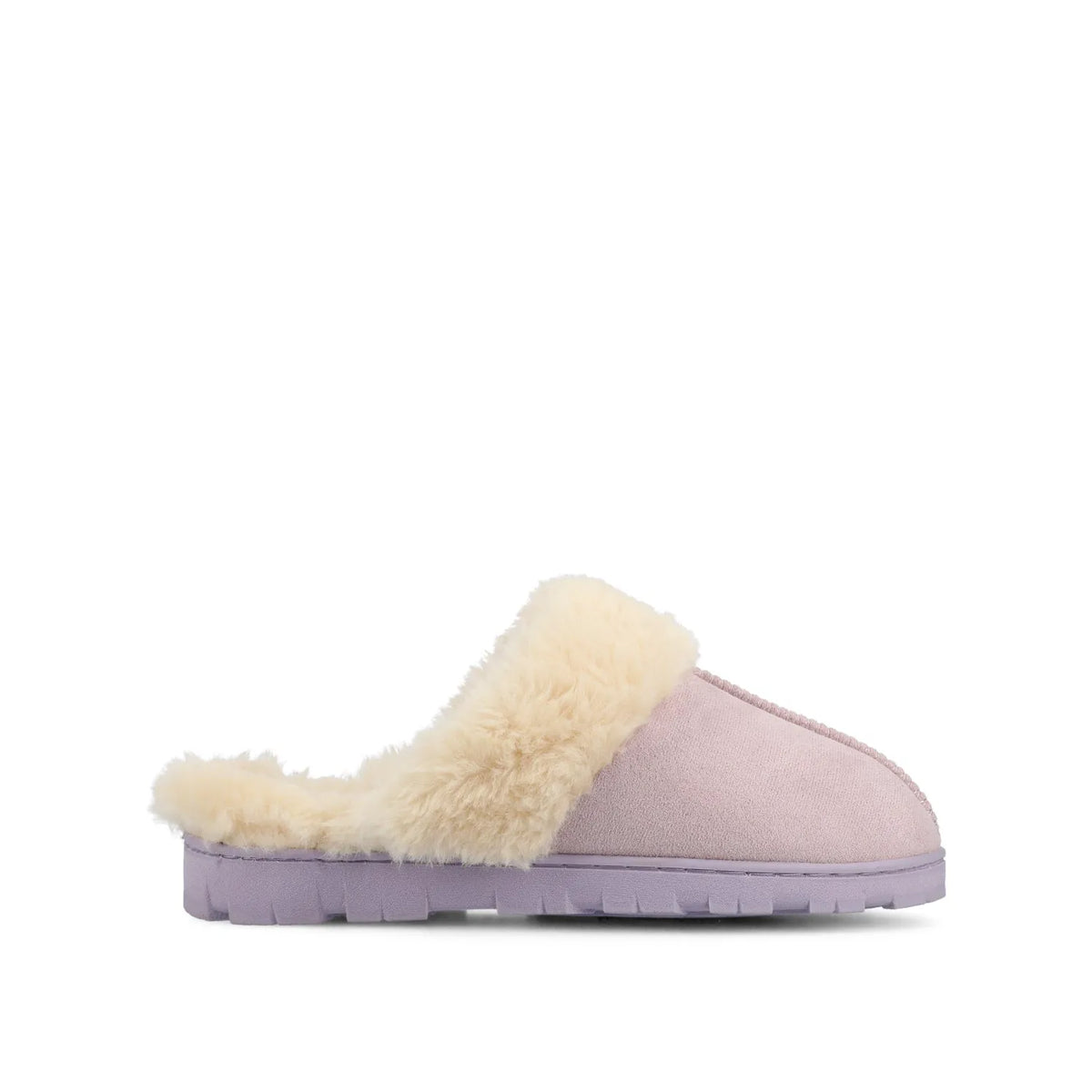 KALLI Slippers in Faux Suede - Lilac