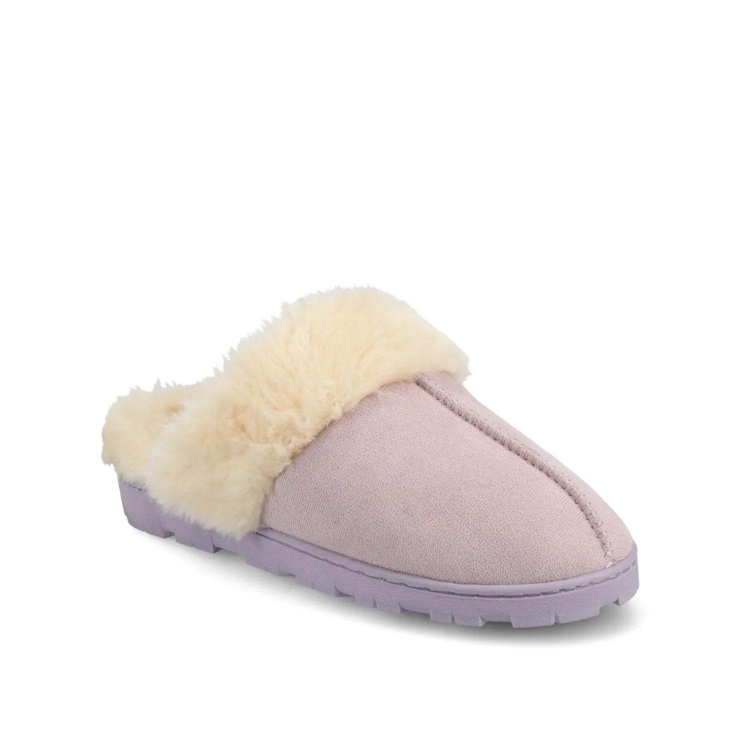 KALLI Slippers in Faux Suede - Lilac