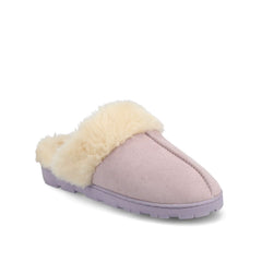 KALLI Slippers in Faux Suede - Lilac