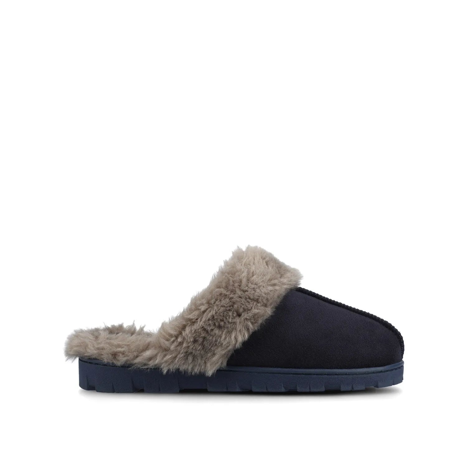 Navy Faux Suede