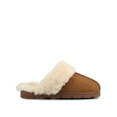 KALLI SLIPPERS IN FAUX SUEDE - Tan