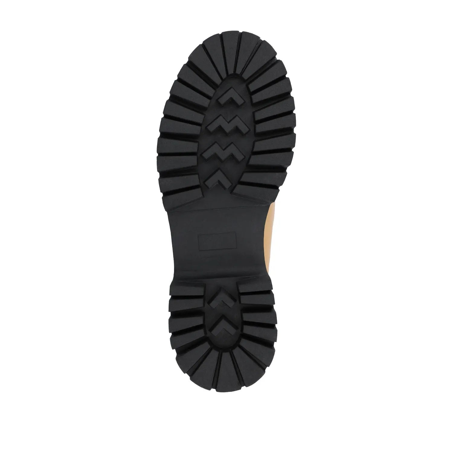 KAMIE Wide Fit Mary Jane Flats in Tan PU with Lug Sole