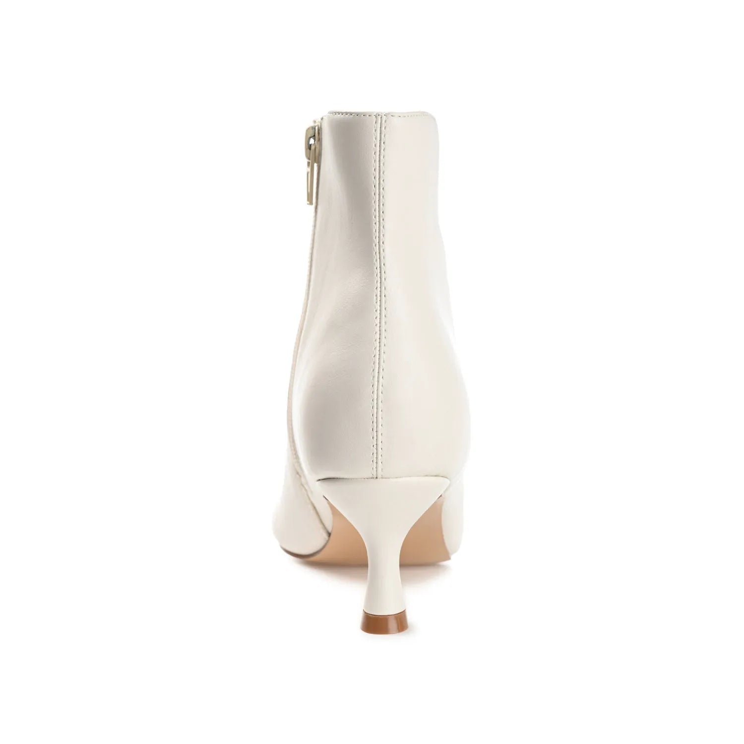 KELSSA Pointed Toe Booties in Vegan Leather - Bone