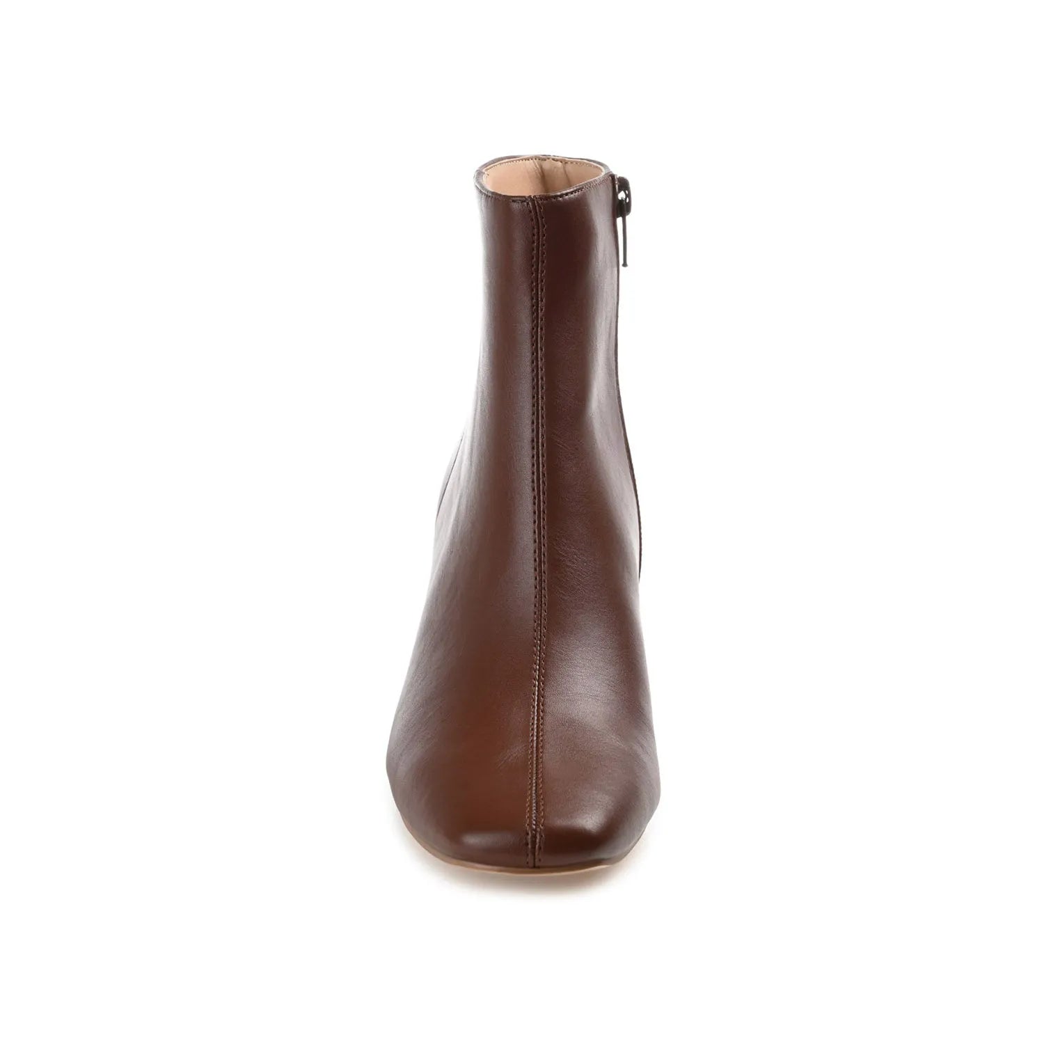 KELSSA Pointed Toe Booties in Vegan Leather - Brown