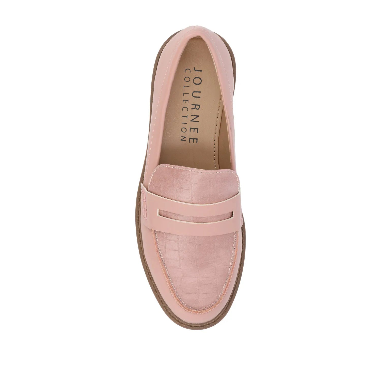 KENLY LOAFER FLATS IN VEGAN LEATHER - Blush PU