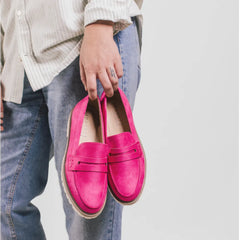 Pink Faux Suede