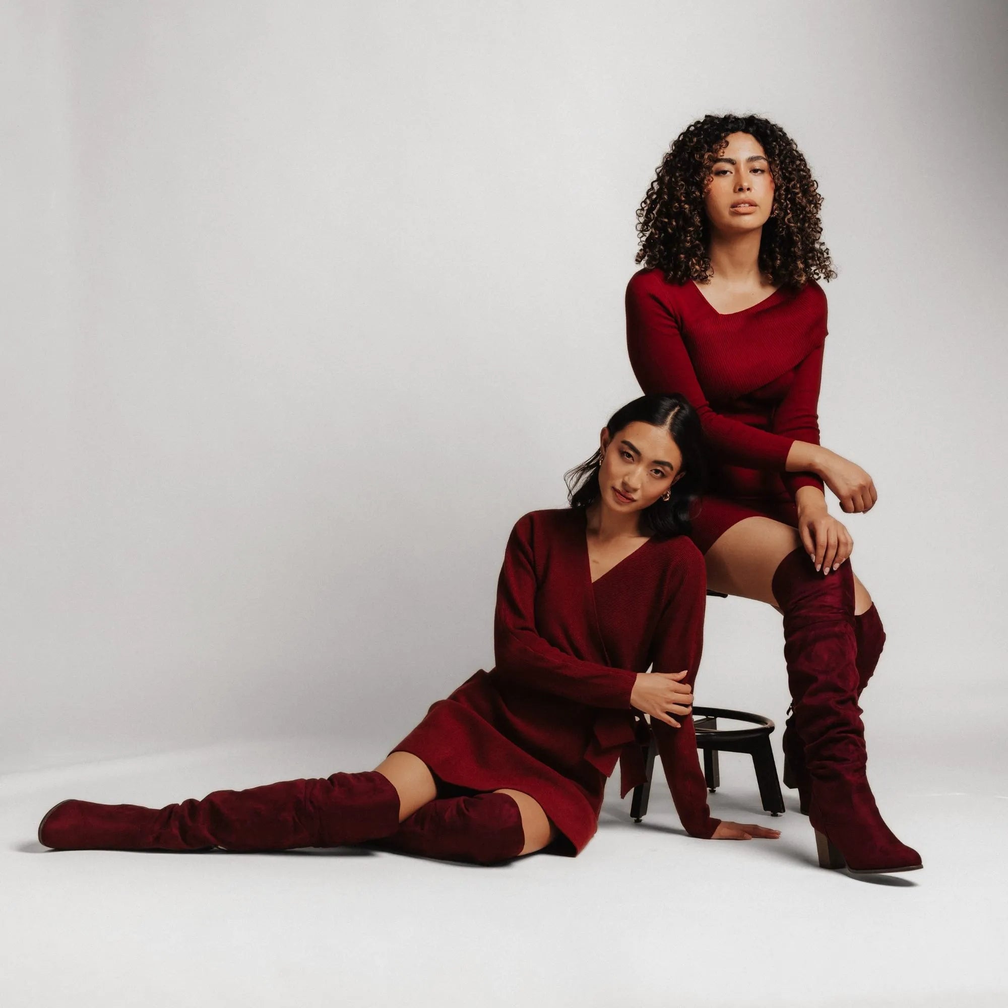 Wine Faux Suede