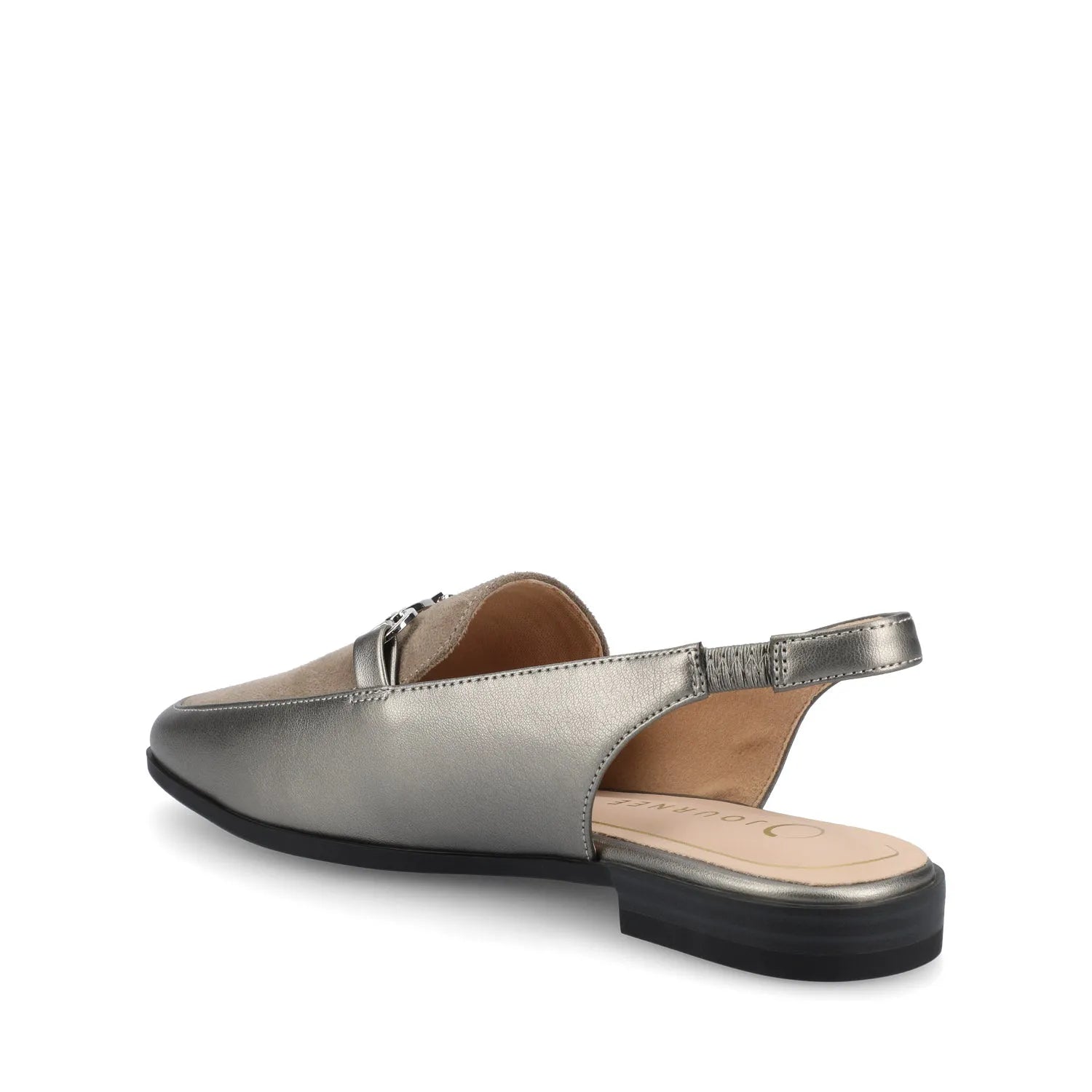 Lainey Loafer Flats in Vegan Leather - Pewter