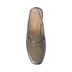 Lainey Loafer Flats in Vegan Leather - Pewter