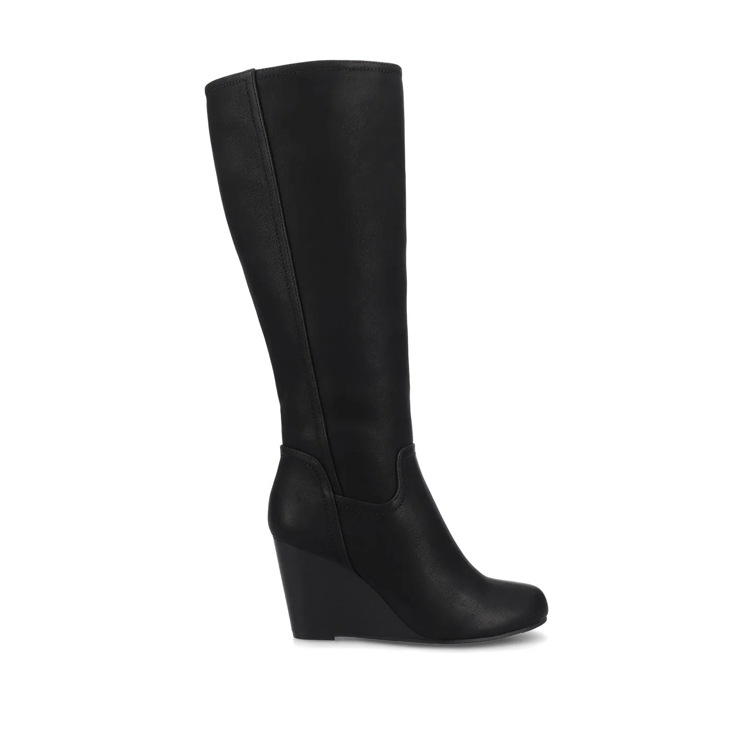 Langly Knee-High Boots in Vegan Leather - Black