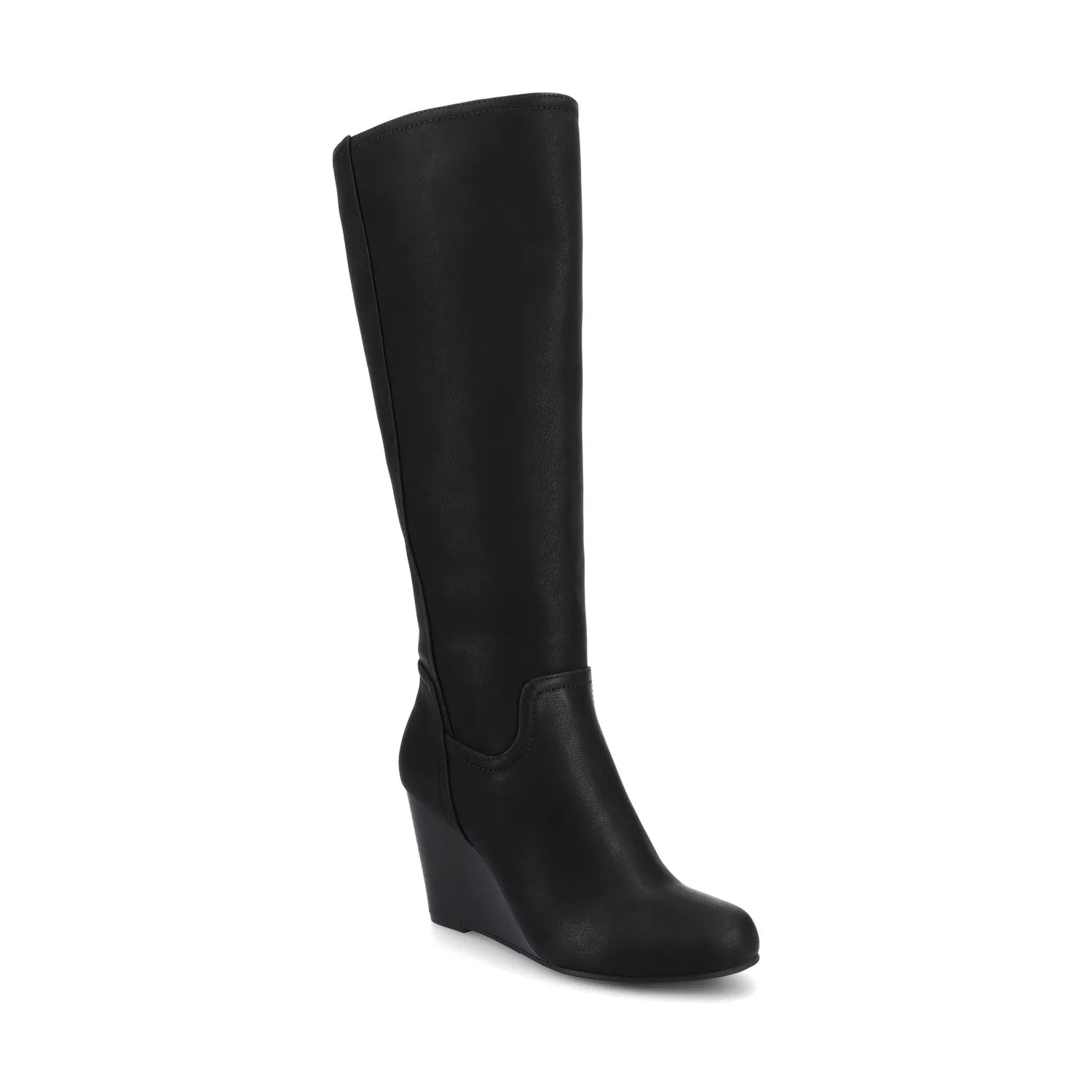 Langly Knee-High Boots in Vegan Leather - Black