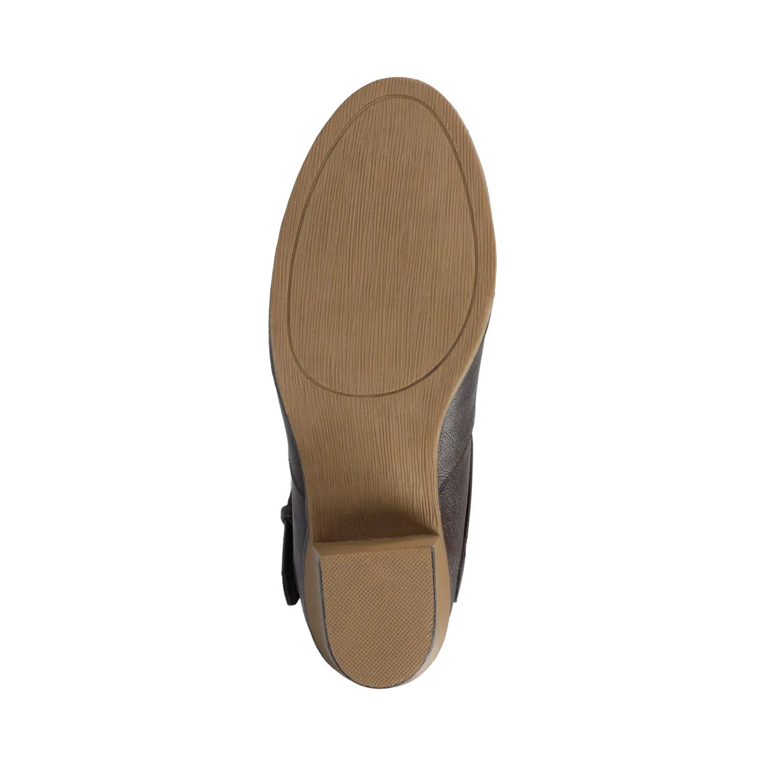 Wide Width Late Boots with Footbed - Dark Brown PU