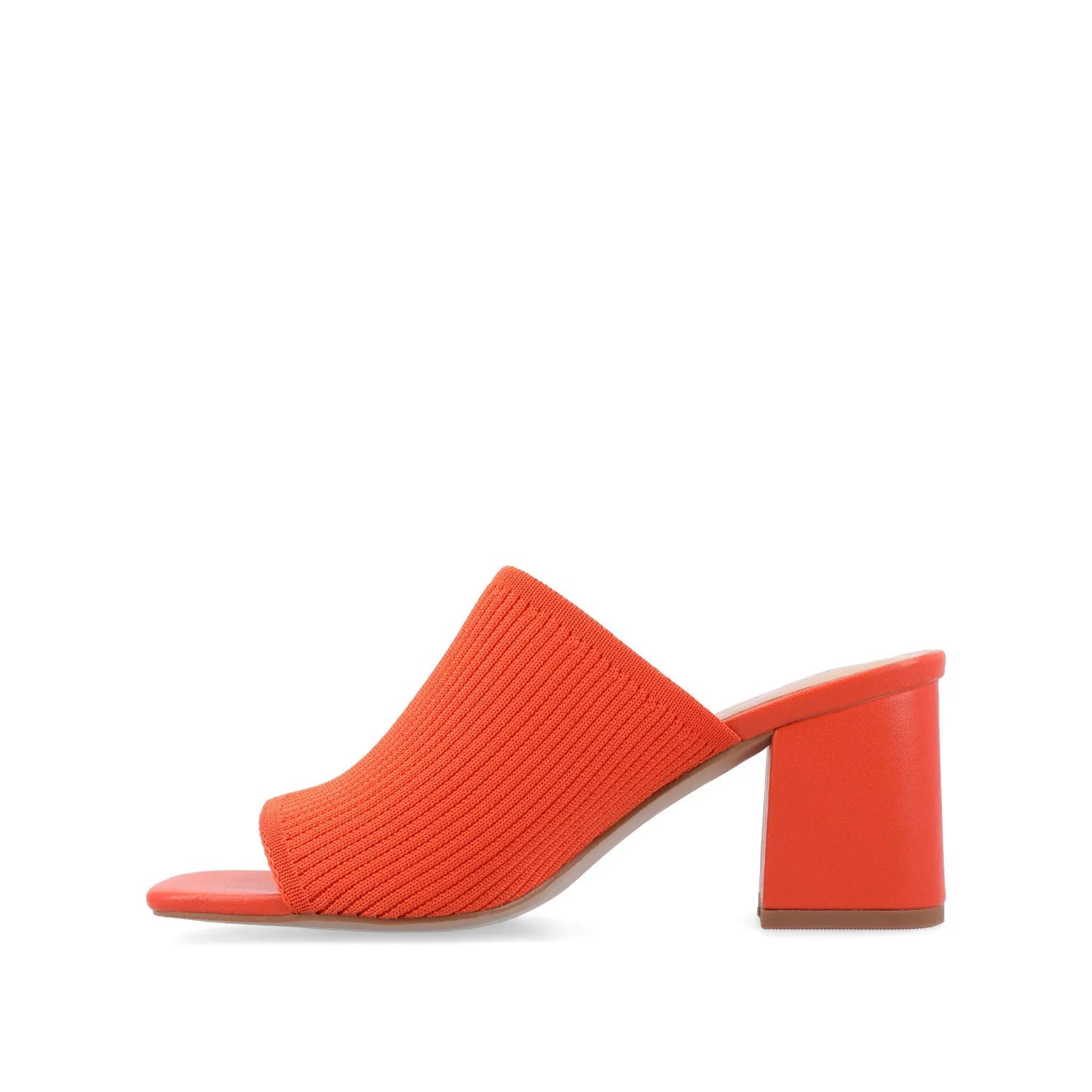 LORENNA Wide Block Heel Mules - Orange