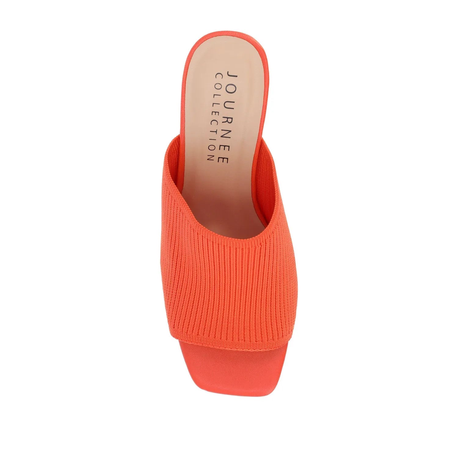 LORENNA Wide Block Heel Mules - Orange