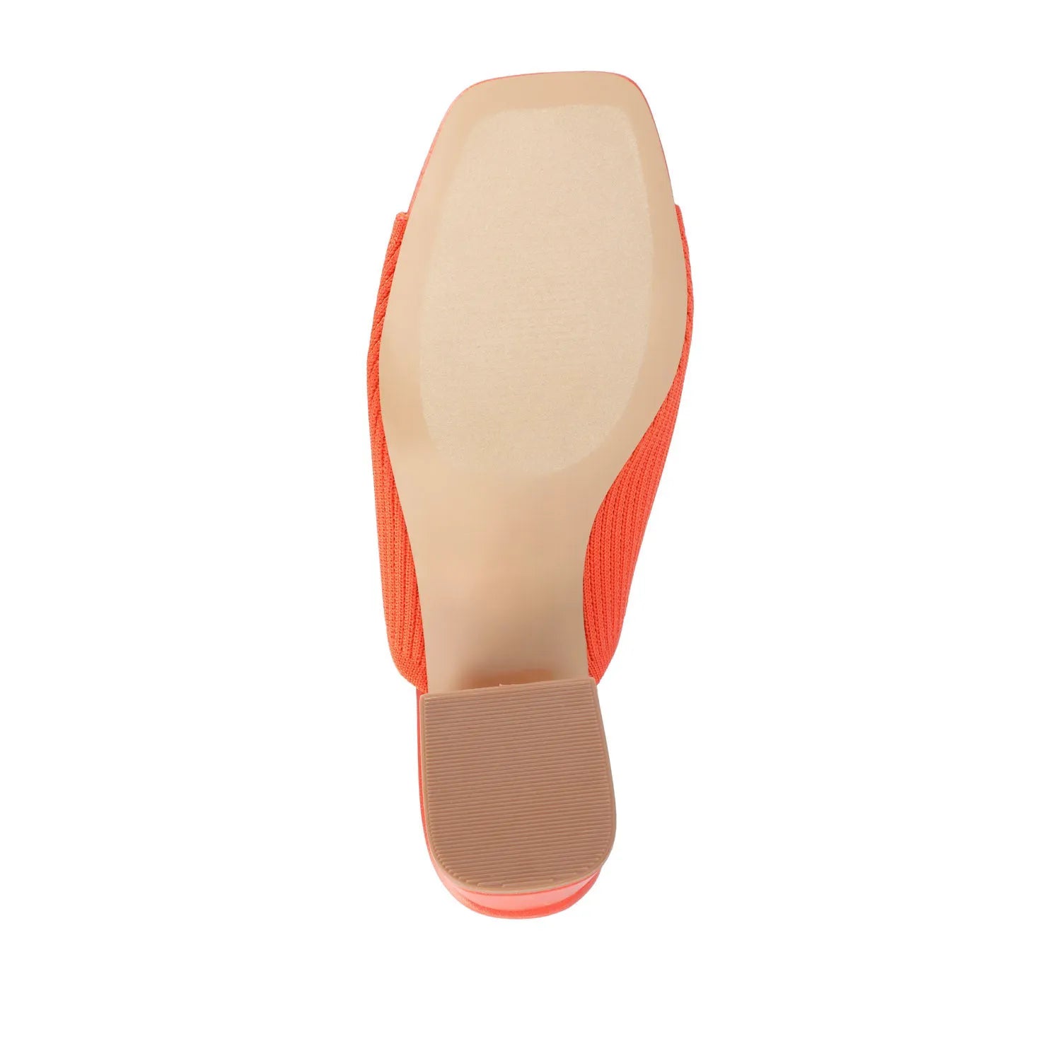 LORENNA Wide Block Heel Mules - Orange