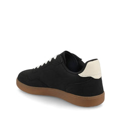 LUMMIE Casual Lace-Up Sneakers in Black PU