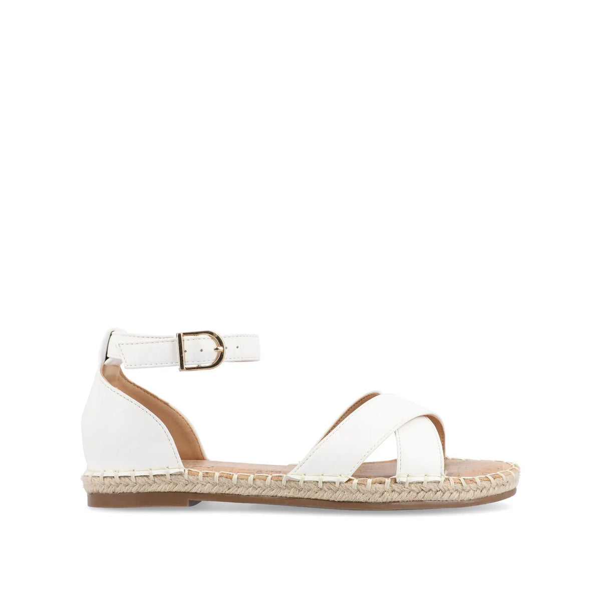 LYDDIA Espadrille Sandals in Wide - White
