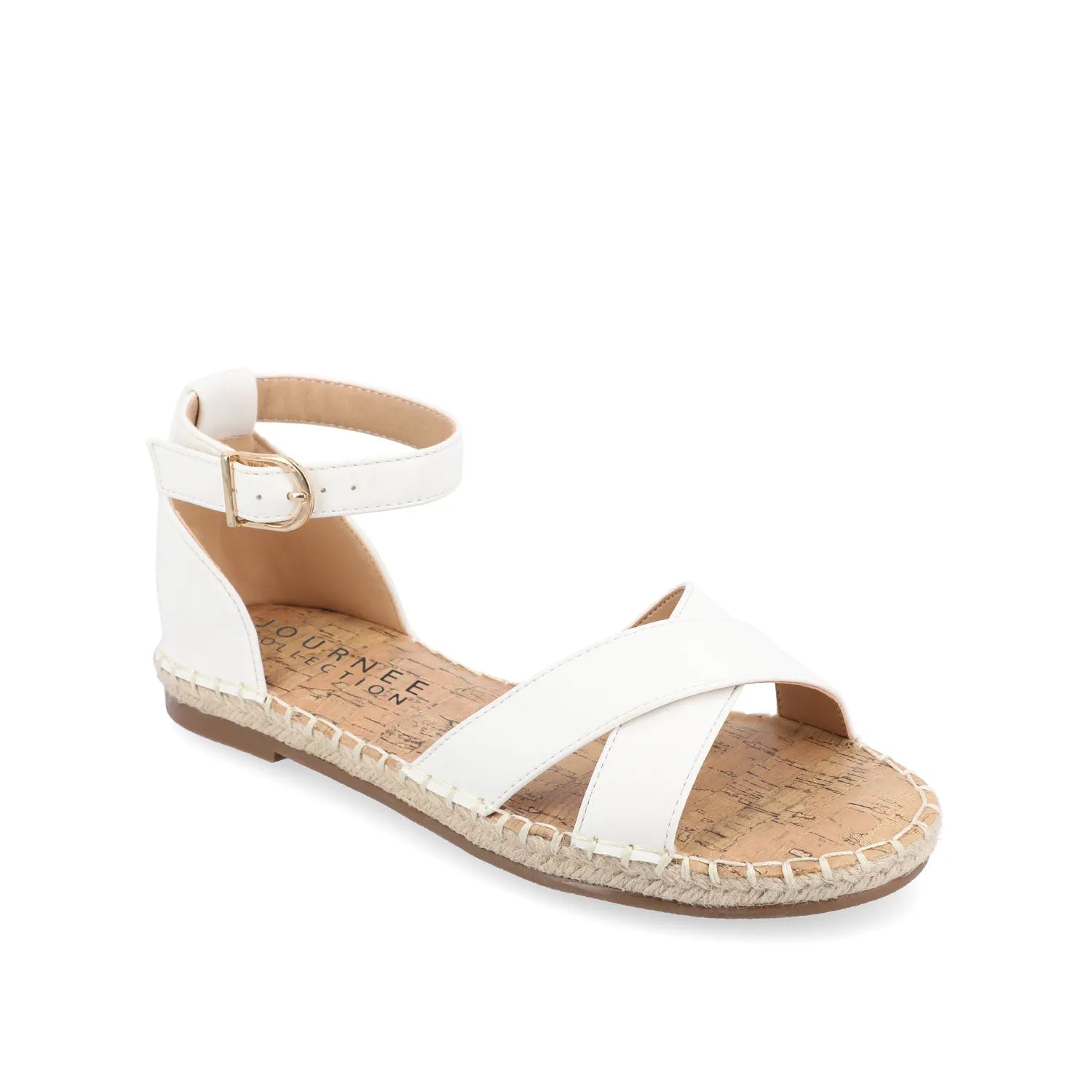 LYDDIA Espadrille Sandals in Wide - White