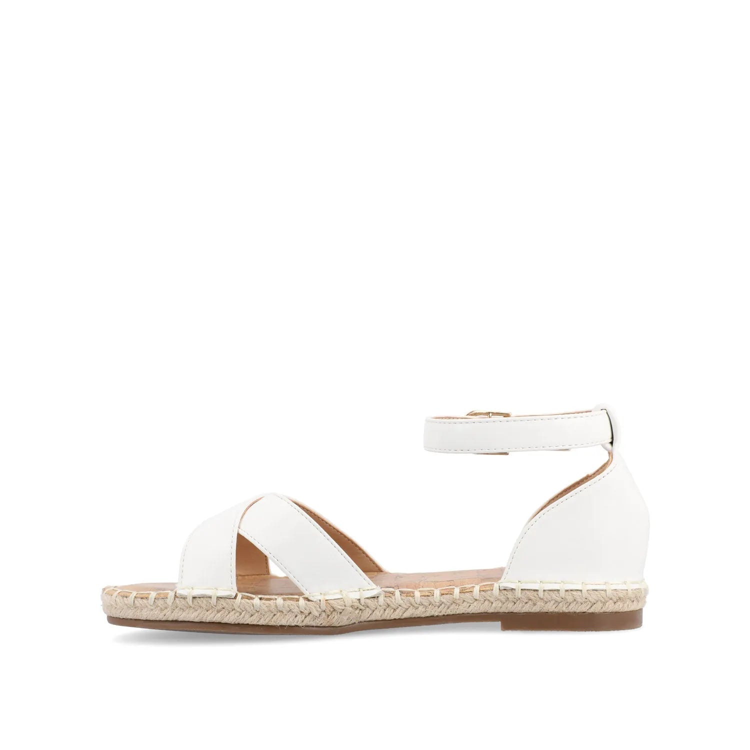 LYDDIA Espadrille Sandals in Wide - White