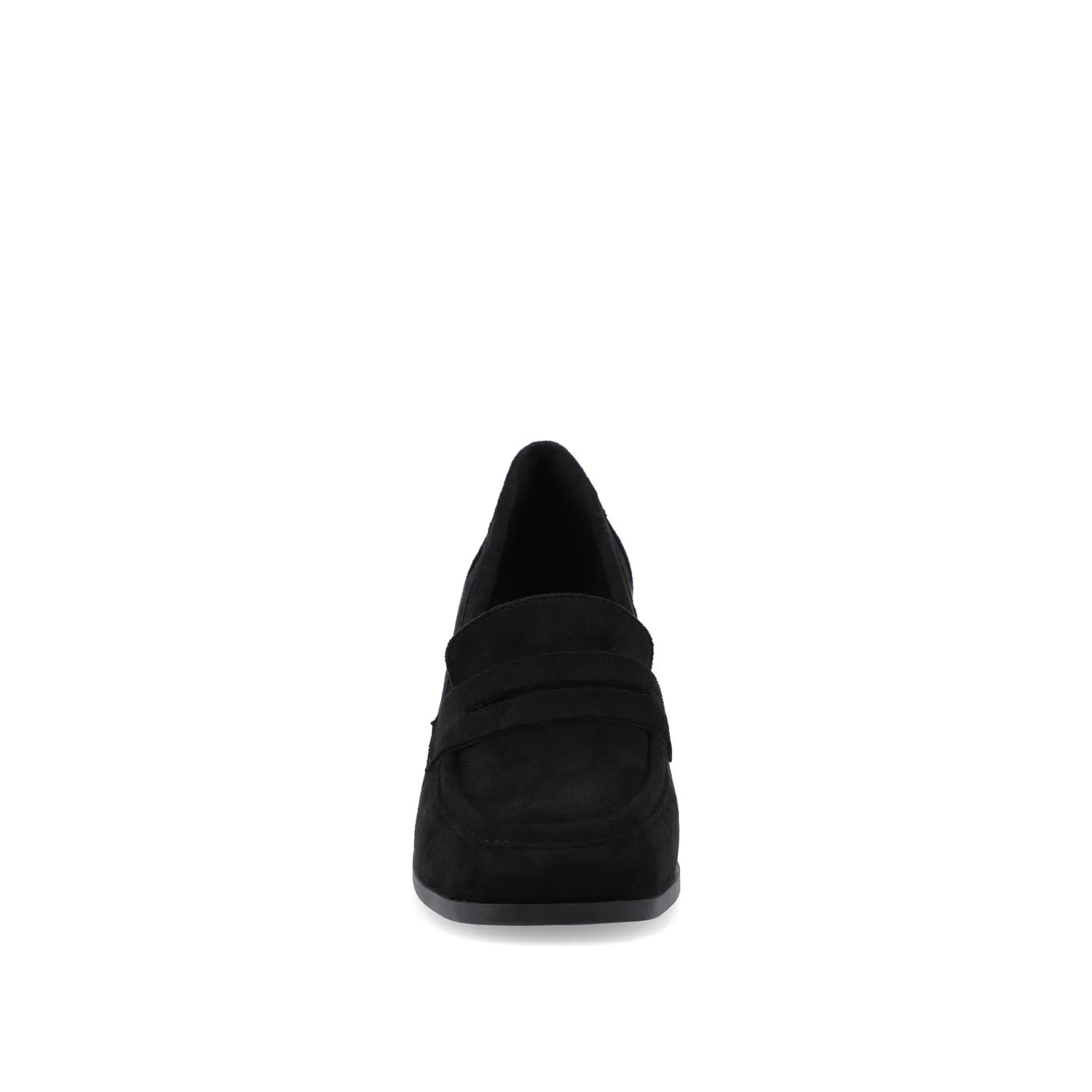 Malleah Wide Block Heel Loafers - Black