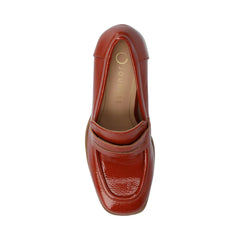 MALLEAH Block Heel Loafers in Rust