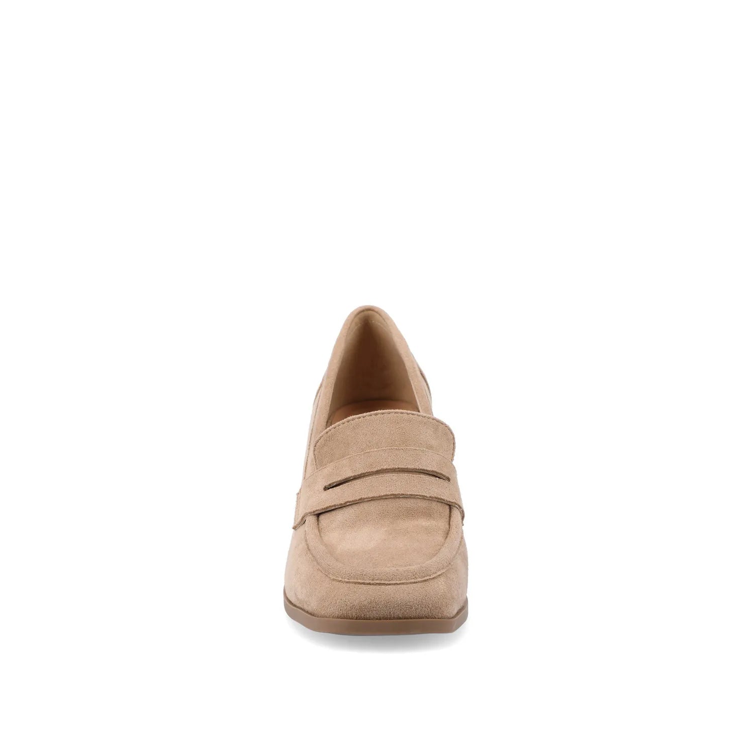 Malleah Block Heel Loafers in Wide - Taupe