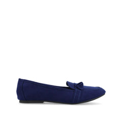 Marci Loafer Flats in Faux Suede - Navy Nubuck