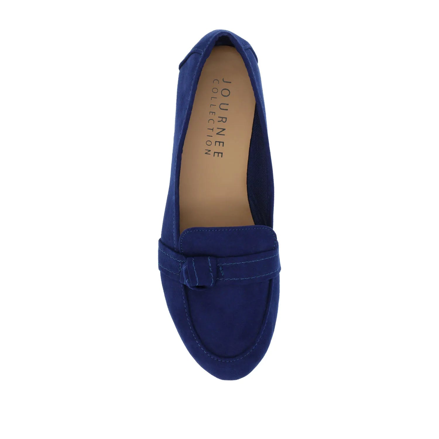 Marci Loafer Flats in Faux Suede - Navy Nubuck