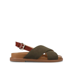 Marinna Flat Sandals in Olive