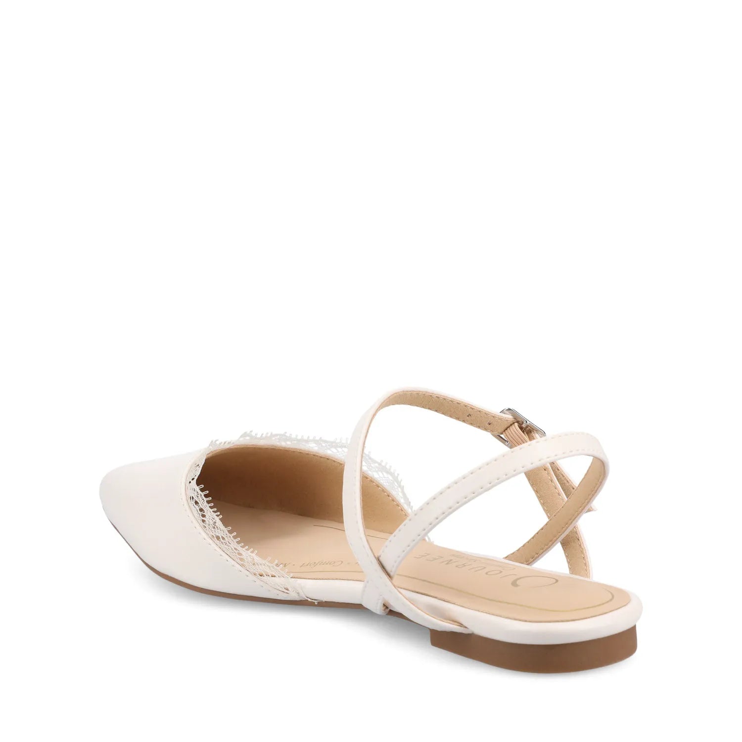 Martine Slingback Flats in Bone Lace