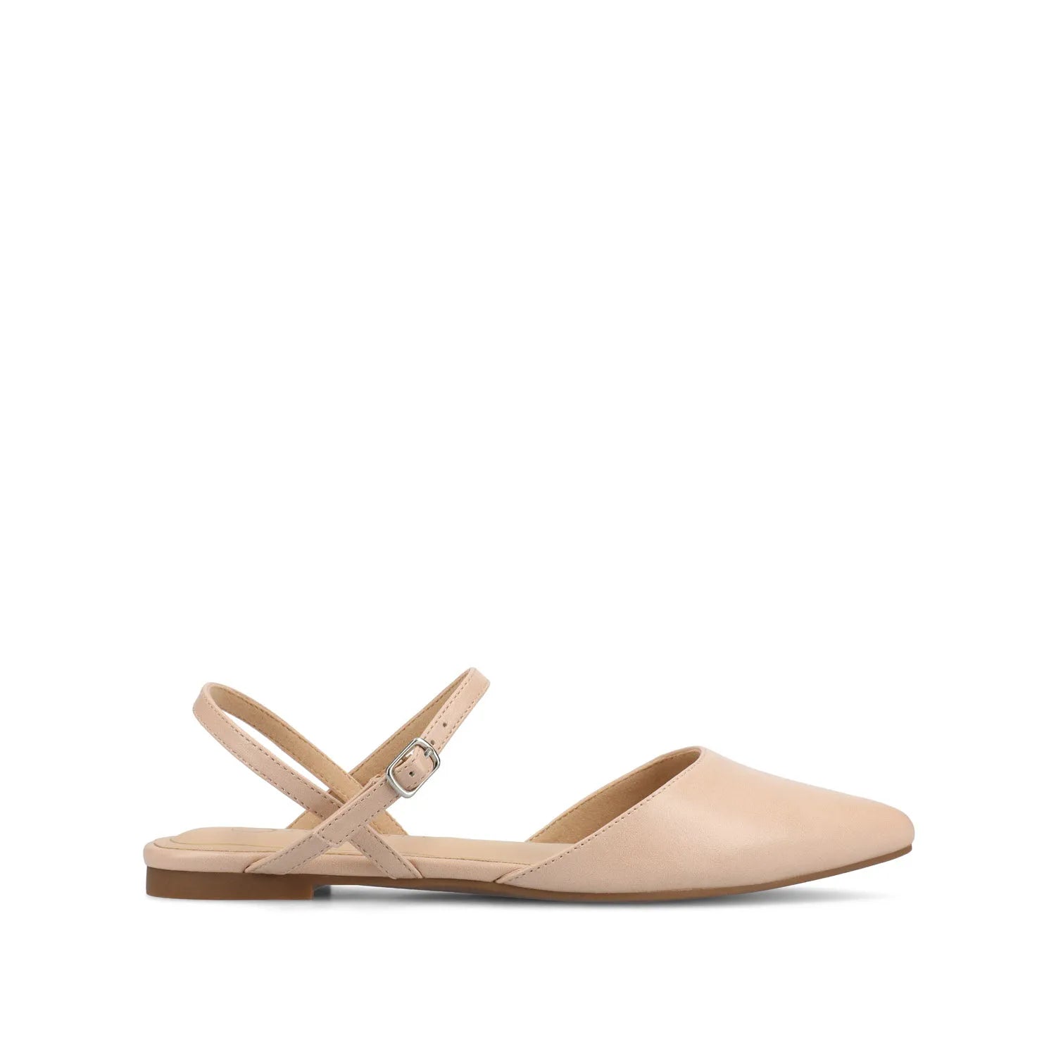 Martine Slingback Flats in Vegan Leather - Blush