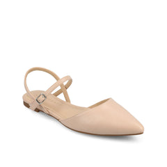 Martine Slingback Flats in Vegan Leather - Blush