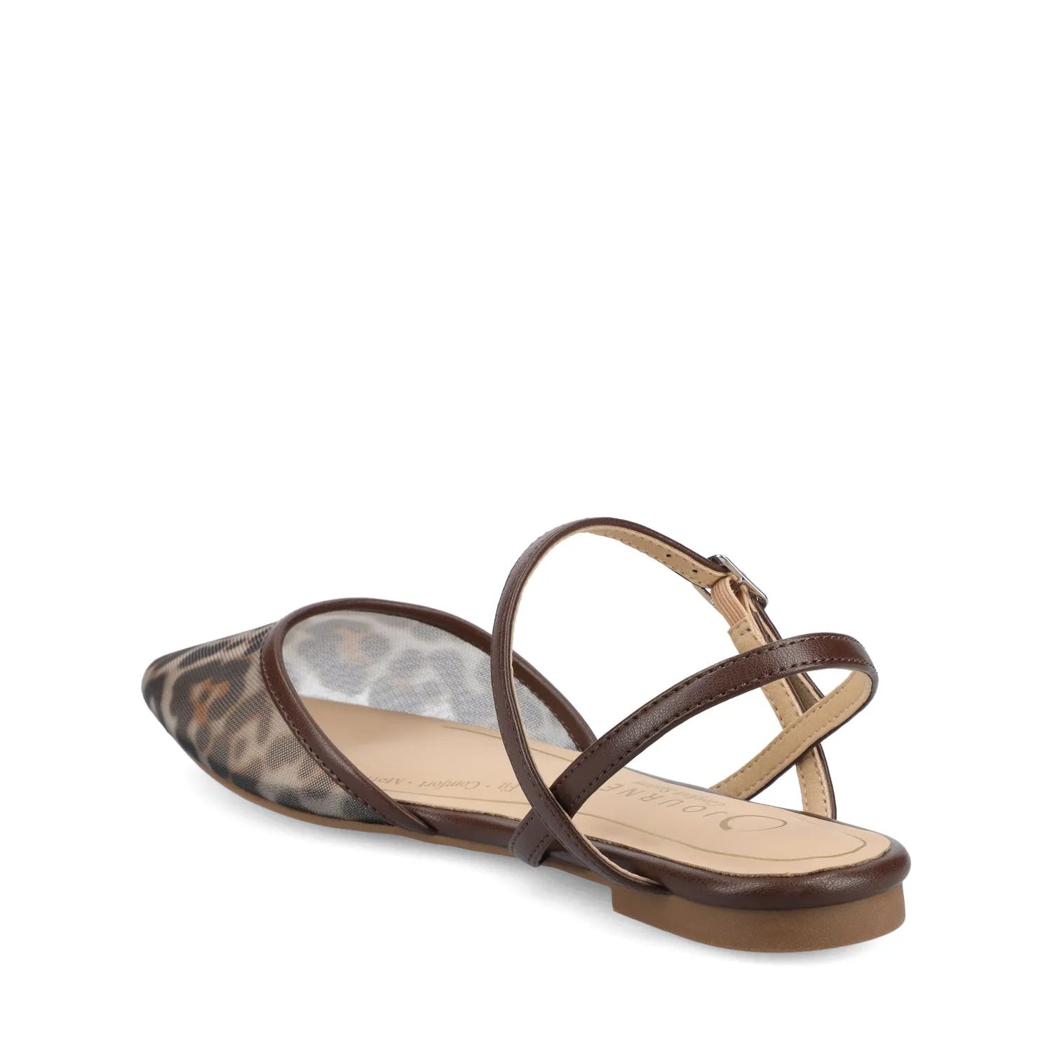 Martine Slingback Flats in Snow Leopard Mesh