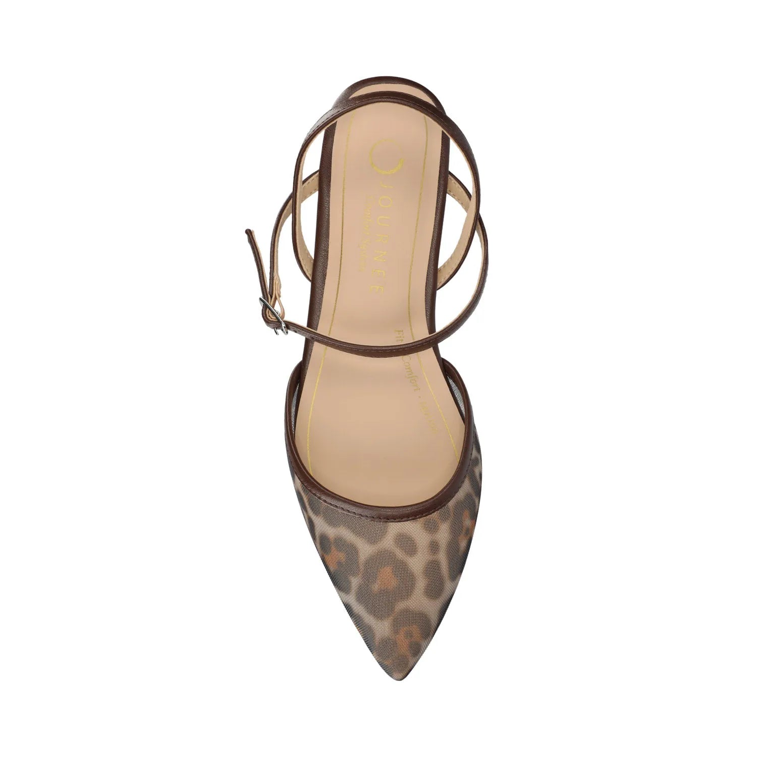 Martine Slingback Flats in Snow Leopard Mesh
