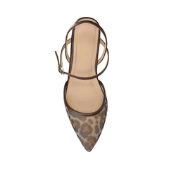 Martine Slingback Flats in Snow Leopard Mesh