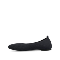 Maryann Knit Fabric Ballet Flats in Wide Statement - Navy Knit