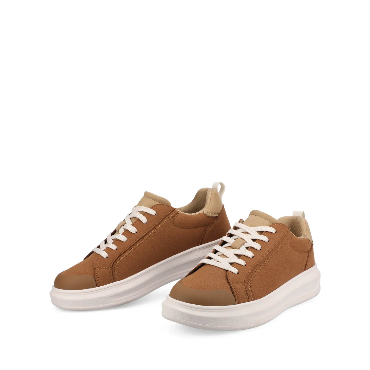 MEEYA Casual Lace-Up Sneakers - Brown