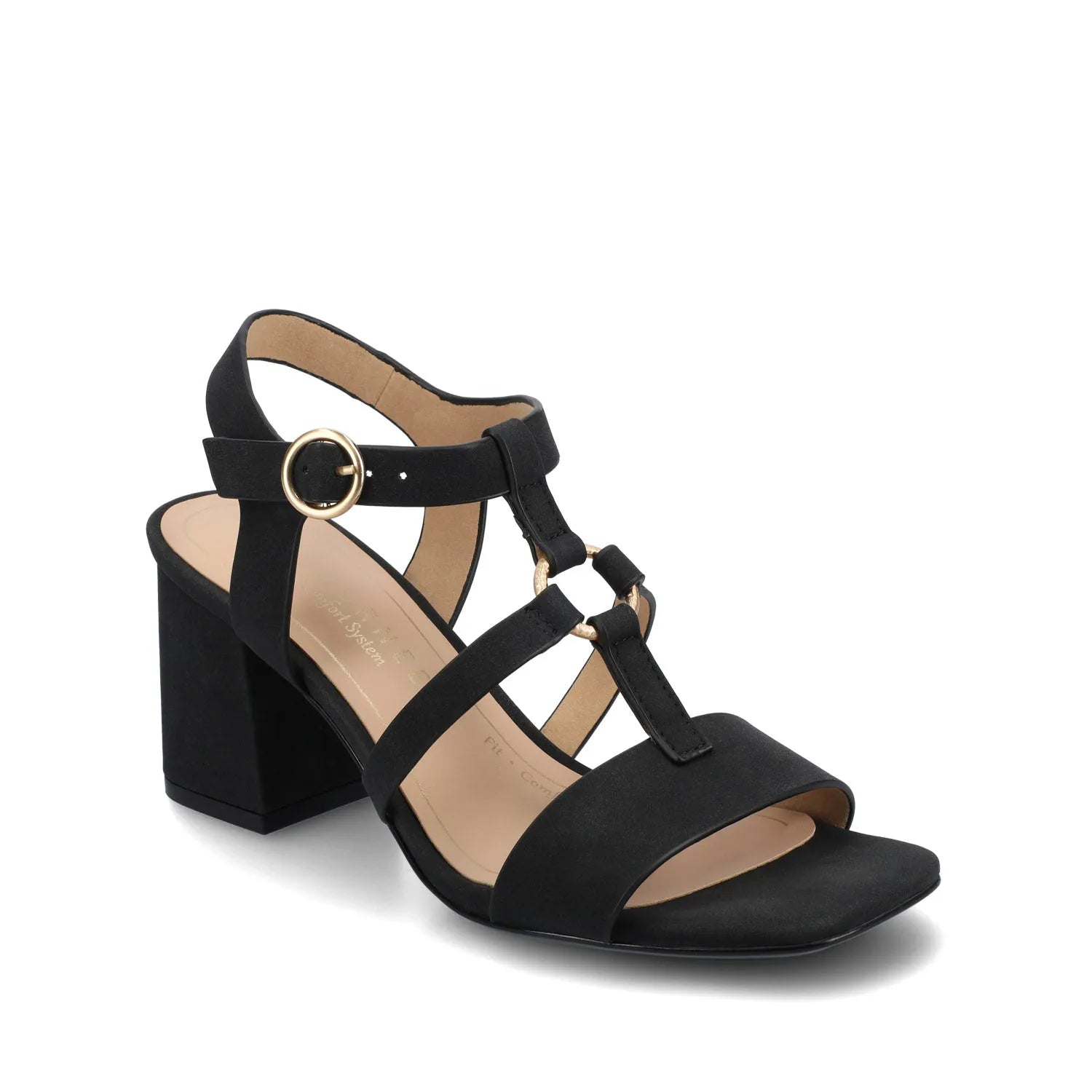 Merisol Ankle Strap Heels - Black