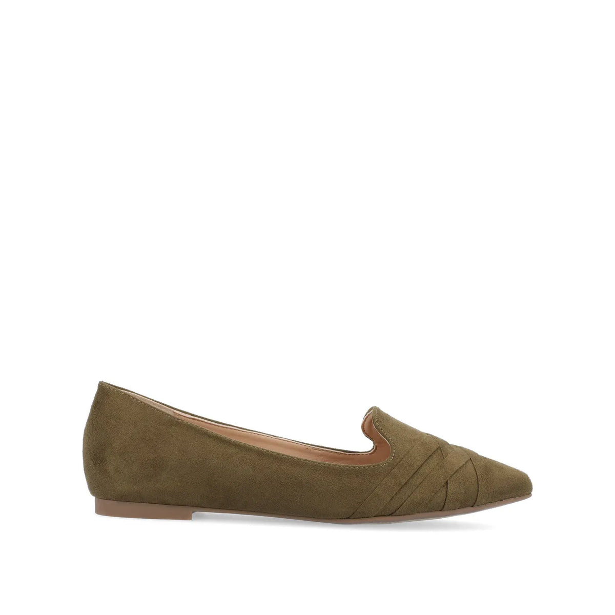 MINDEE Wide Loafer Flats - Olive
