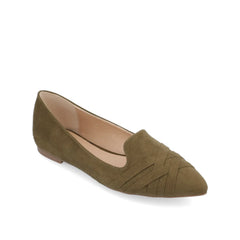 MINDEE Wide Loafer Flats - Olive