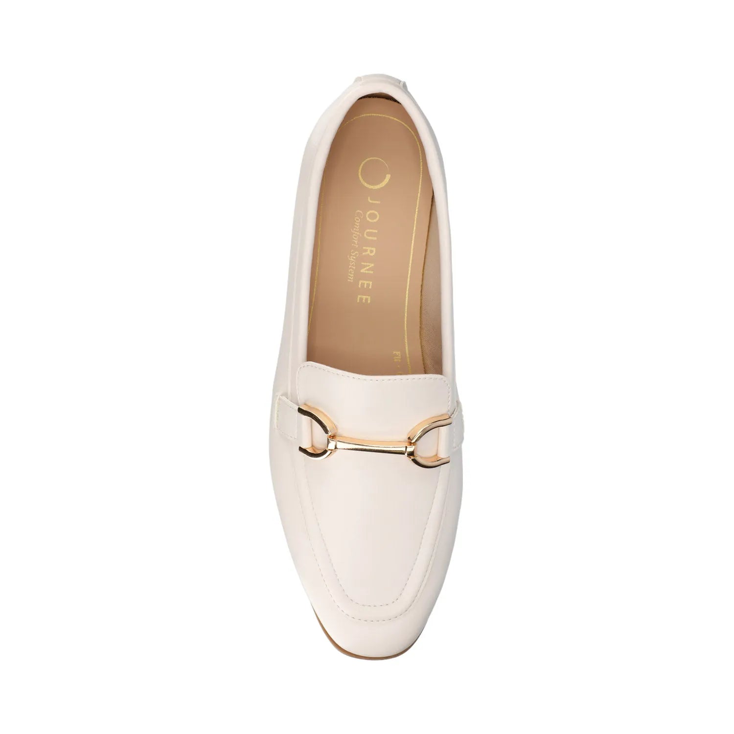 MIZZA Wide Fit Loafers in Bone