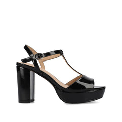 Nalie Platform Dress Sandals in Black Patent