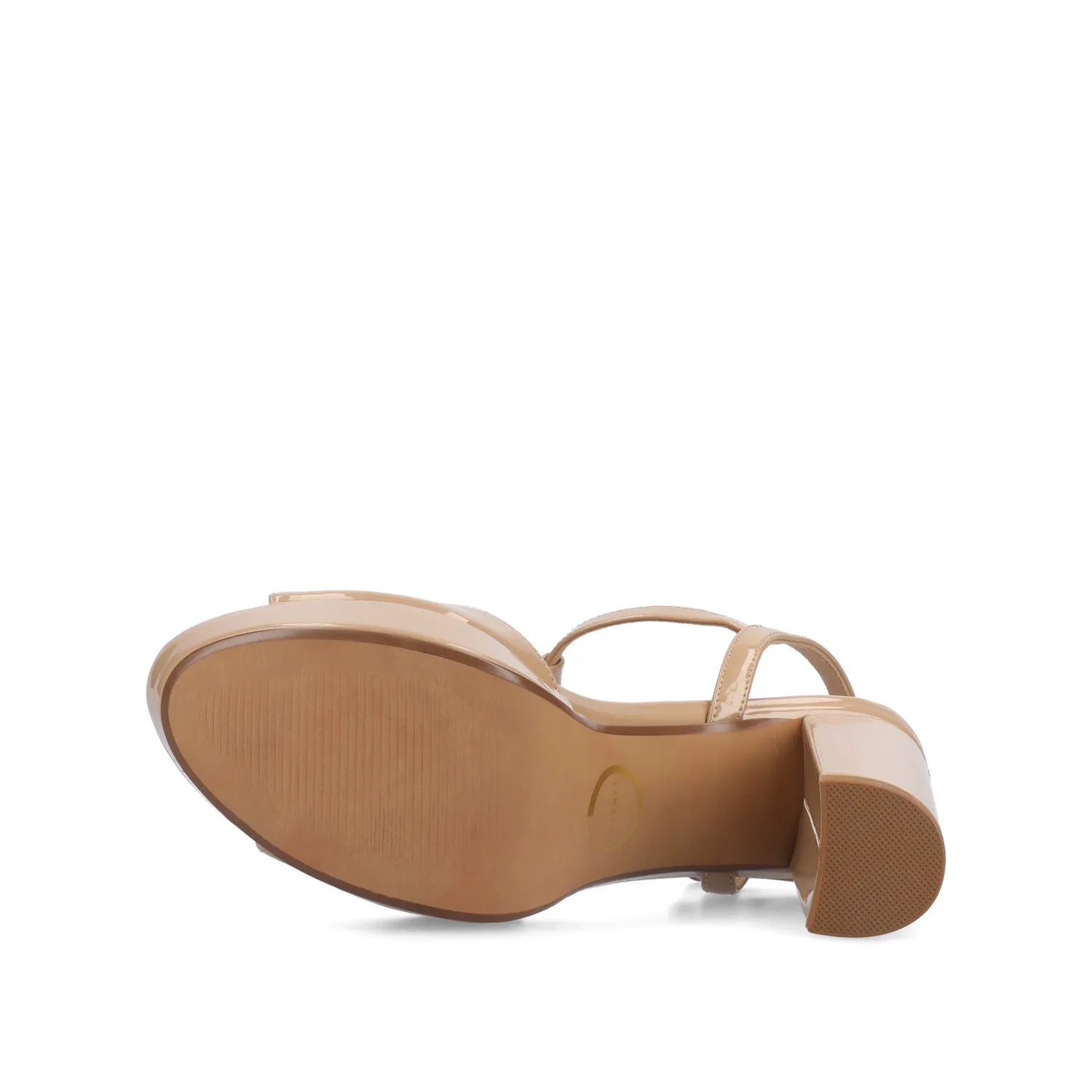 Nalie Platform Dress Sandals in Nude Patent