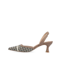 Taupe Houndstooth Tweed