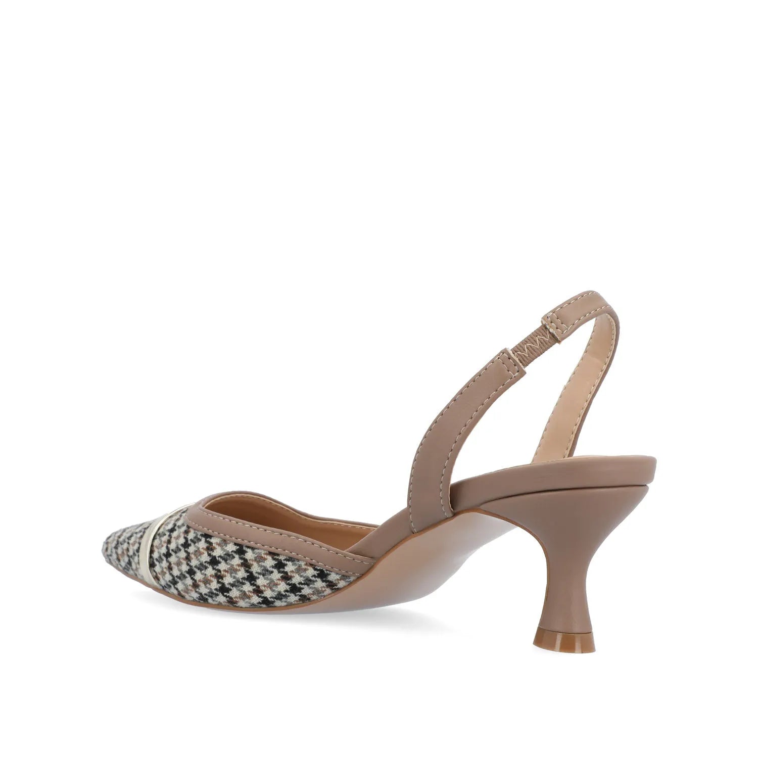 Taupe Houndstooth Tweed