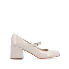 OKENNA Mary Jane Pump Heels in Wide - Grey