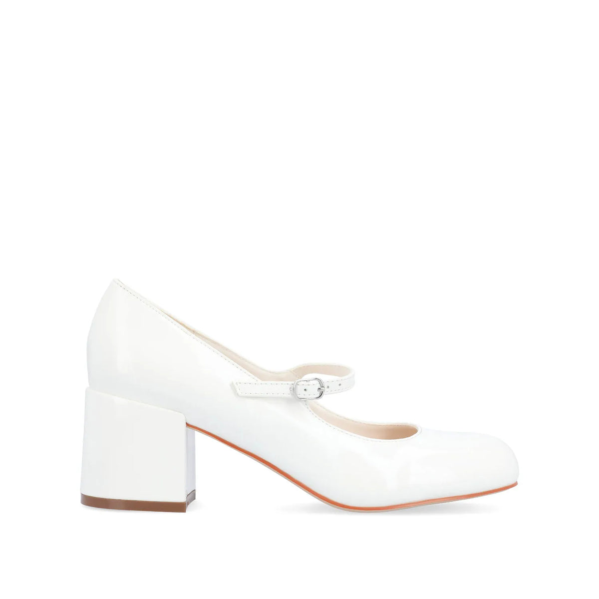 OKENNA Mary Jane Pump Heels in White