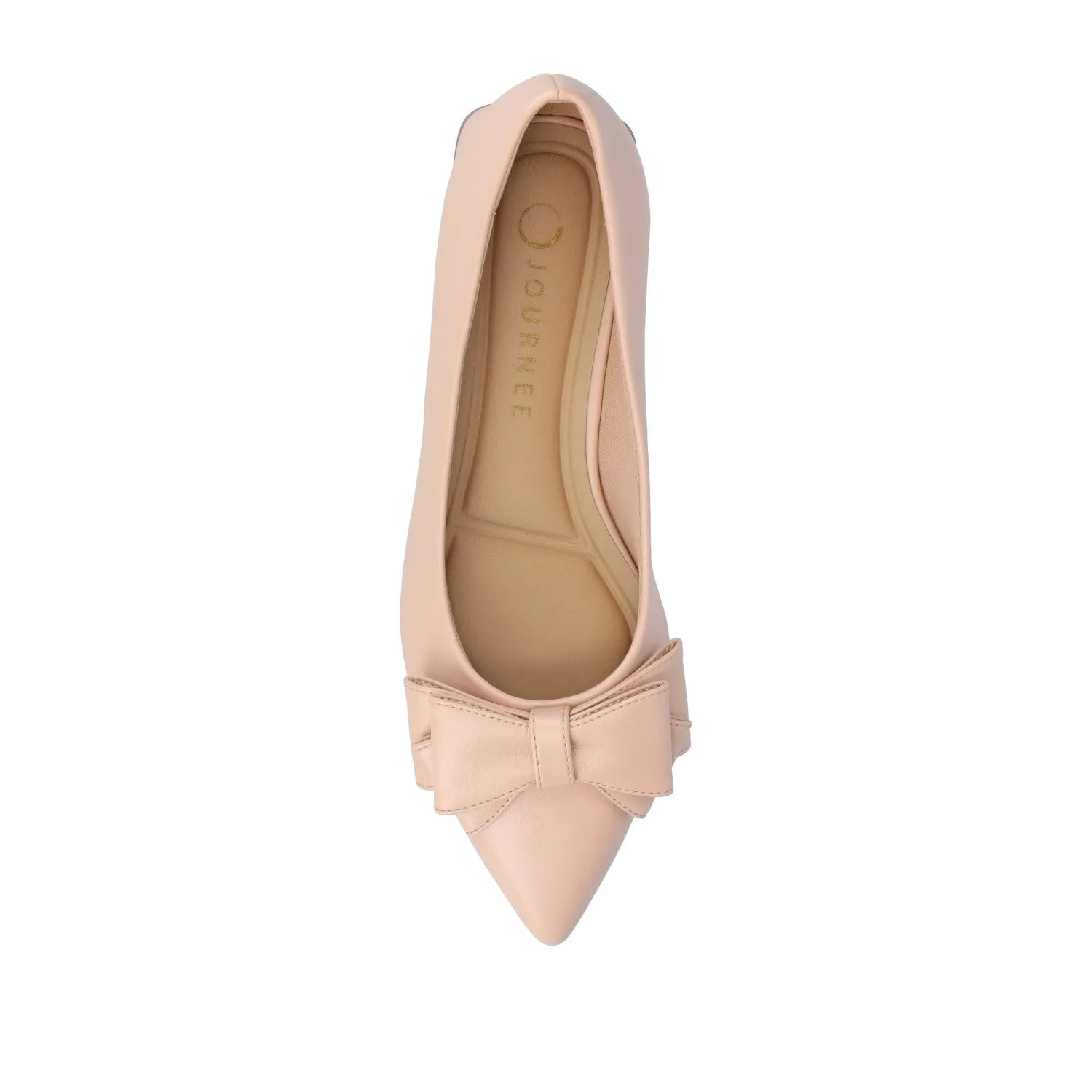 Ophelia Low Block Ballet Flats in Wide Width - Vegan Leather Beige