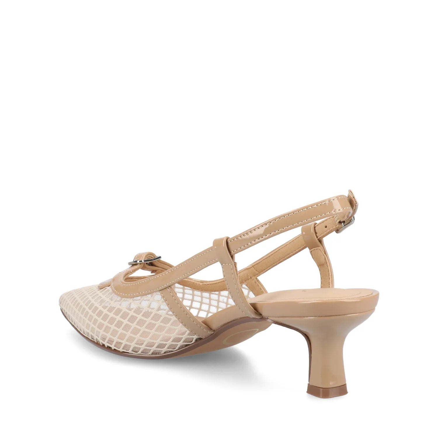 PADMA Sling Back Pumps in Mesh - Nude Mesh